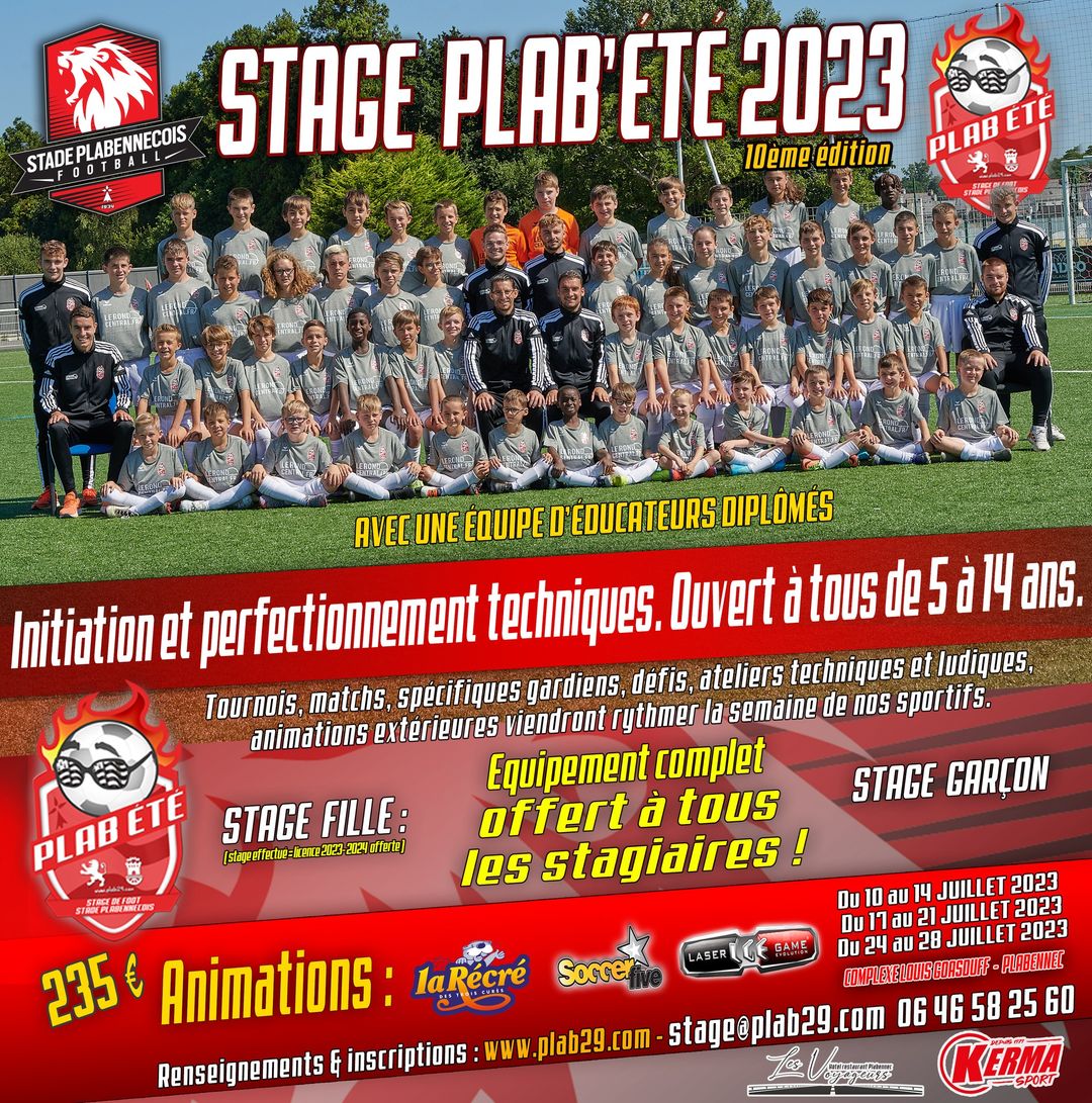 Stage Plab'été 2023 - Inscrivez-vous dès maintenant !