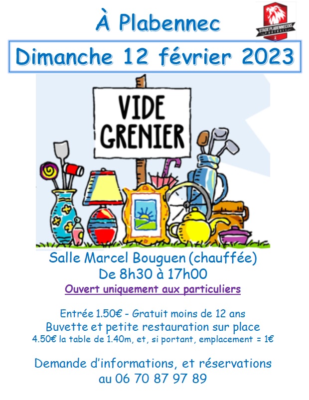 Vide-Grenier à Plabennec le Dimanche 12 Février ! (annulé)